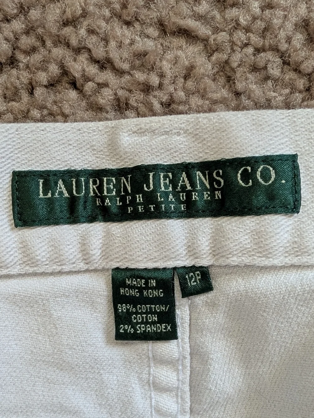 Ralph Lauren Womens Bone White Vintage Western Beaded High Rise Jeans Size 12P